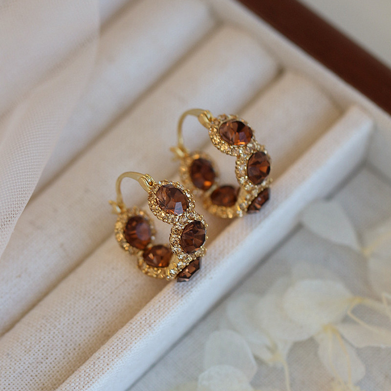 咖色圈圈耳扣女独特气质2026新款爆款轻奢高级感巨好看耳环耳饰品,饰品/流行首饰/时尚饰品新,耳环,淘宝优惠券,粉丝福利购,淘宝优惠卷