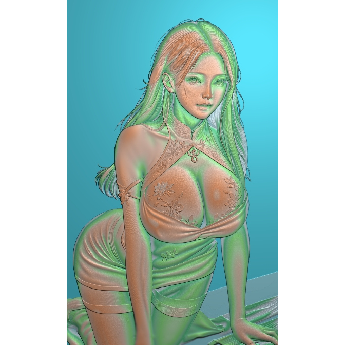 JD0081精雕图jdp写真写实现代风美女 屏风挂屏浮雕图灰度图木雕