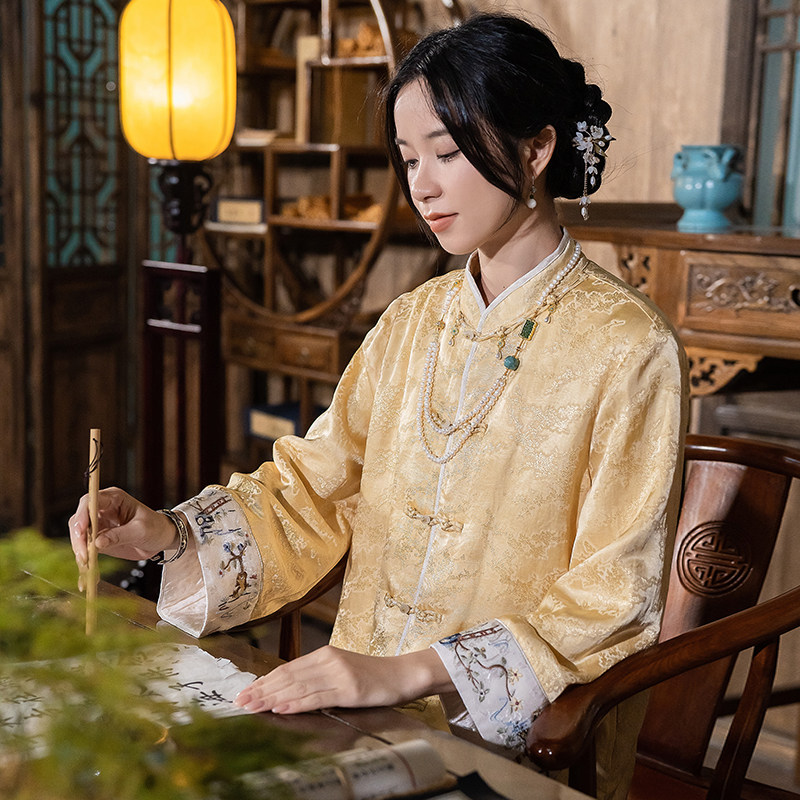 【新中式棉服】中式女装中国风上衣复古棉衣外套冬季加绒刺绣茶服