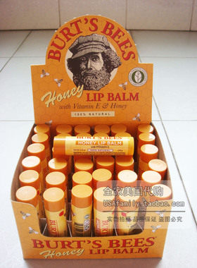 国柜授权美国burt's bees 伯特小蜜蜂蜂蜜润唇膏天然滋润宝宝可用