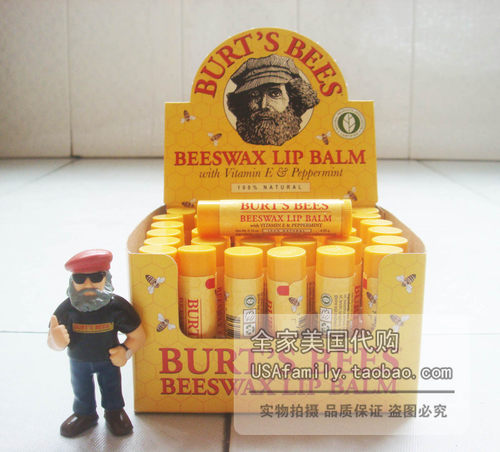 包邮美国burtsbees蜂蜡润唇膏