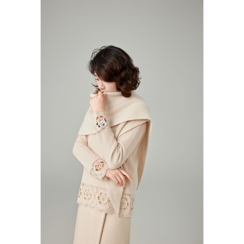 氛围感超美厚款100%纯羊毛围巾披肩保暖秋冬时尚百搭针织