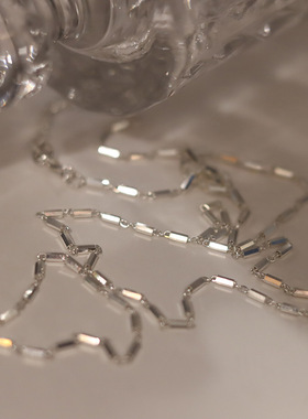 纯银银高级感超闪ins锁骨链