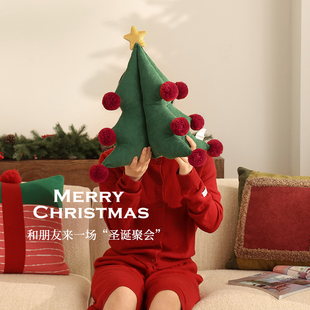 圣诞抱枕客厅沙发圣诞树摆件节日氛围感装饰可爱摆件圣诞节布置