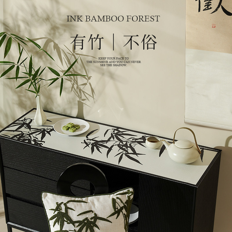 桌旗新中式国风轻奢餐边柜盖布