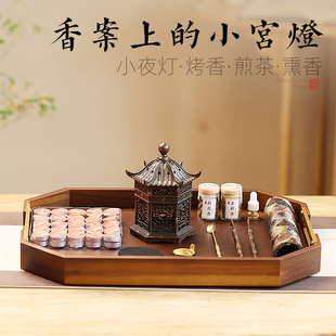 复古宫灯熏炉纯铜香炉家用室内檀香熏香炉香丸灯炉烤茶炉香道套装
