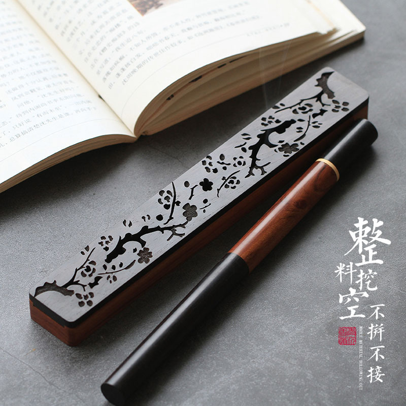创意梅花镂空木质家用香具镇纸