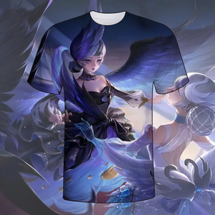 王者荣耀短袖小乔天鹅之梦衣服男女装春夏中学生青少年t恤cos上衣
