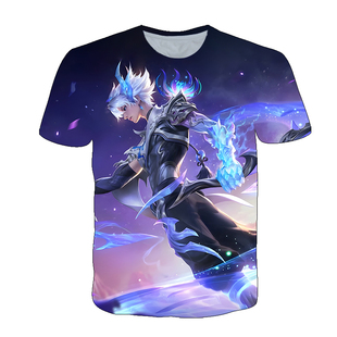 王者荣耀短袖澜逐花归海衣服男女装春夏中小学生青少年T恤cos上衣