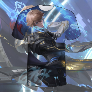 新王者荣耀短袖李白鸣剑曳影衣服男女装春夏中学生青少年t恤上衣