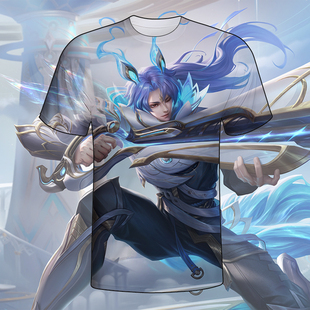 王者荣耀短袖百里守约碎云衣服男女装春夏中学生青少年t恤cos上衣