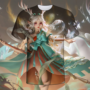 新王者荣耀短袖瑶遇见神鹿衣服男女装春夏中学生青少年t恤cos上衣