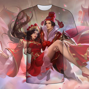 王者荣耀短袖孙悟空大圣娶亲衣服男女春夏中小学生青少年t恤上衣