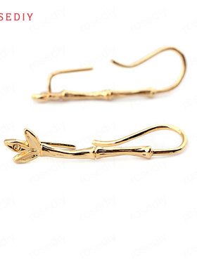 耳环耳饰配件Diy饰品配件高29MM铜镀真金竹子 耳勾耳钩33767