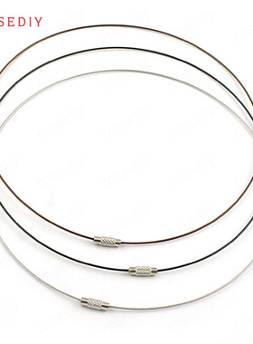 DIY饰品配件 项链配件 13CM 钢线项圈 单边未装头 21528