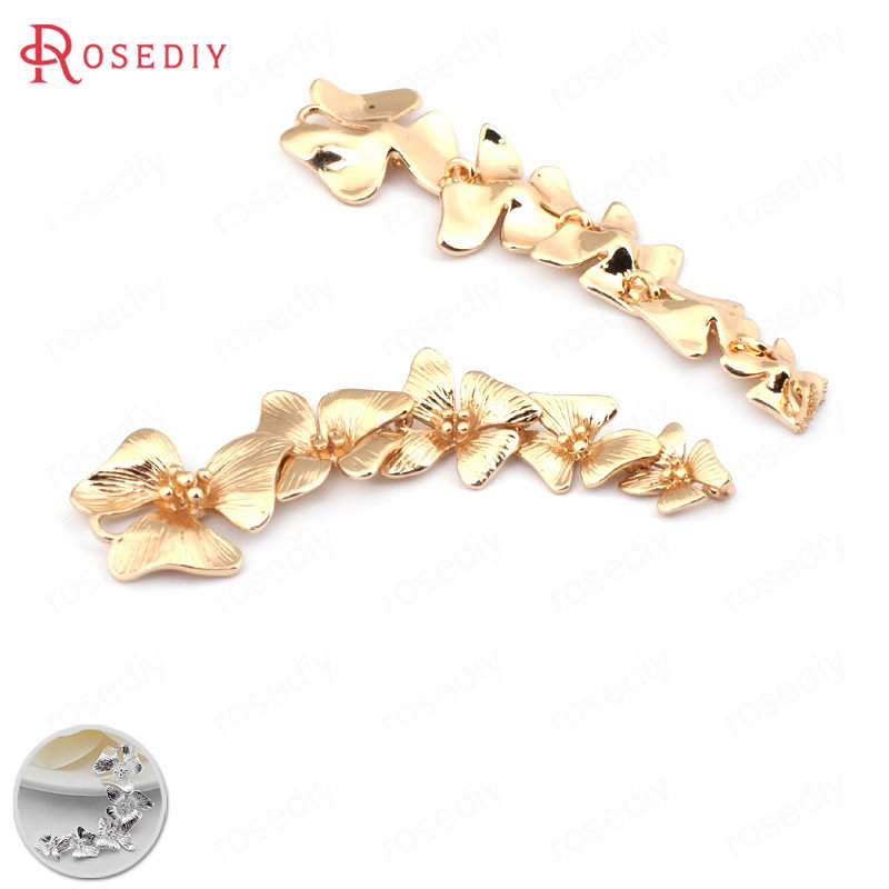 thumbnail for Diy jewelry handmade material copper plated gold necklace earrings hair accessories headdress accessories five flower pendants 31722