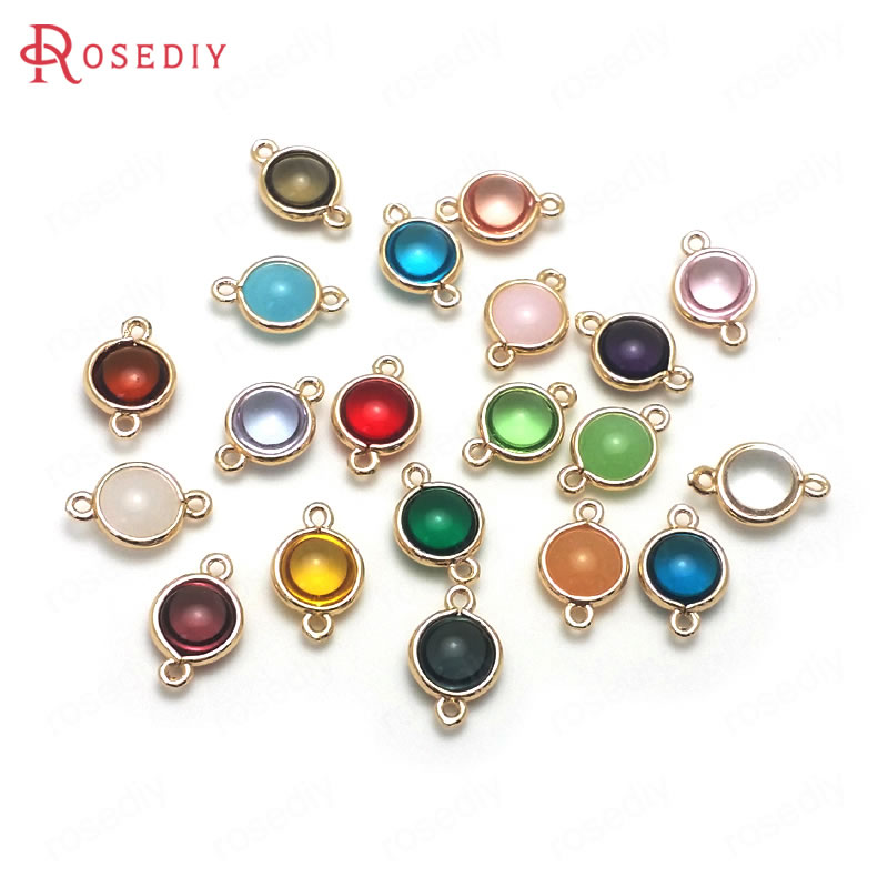 项链耳环玻璃镀真金饰品配件