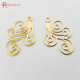 铜制 Diy饰品配件 黄铜色 21MM 卷云花片 30330 铜配件 30个