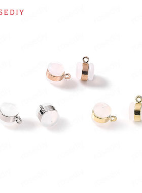 Diy饰品耳环耳饰耳针配件5x8MM铜镀真金带吊 橡胶耳塞 耳堵34514