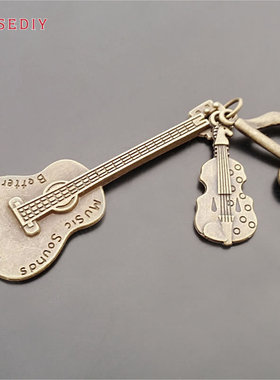 复古合金饰品配件乐器手链项链耳环挂件吊坠古青铜10个(29577)