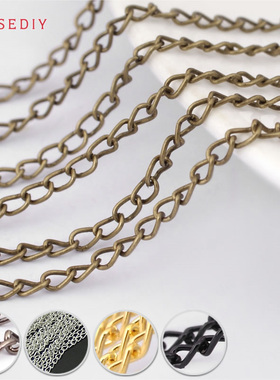 Diy饰品项链手链配件铁链饰品链条细链扭链延长链尾链流苏链16550