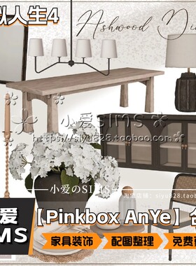 【Pinkbox AnYe合集】2月更新丨模拟人生4Mod丨装修家具装饰摆件