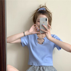 Real shot real price slim chain short sleeve T-shirt