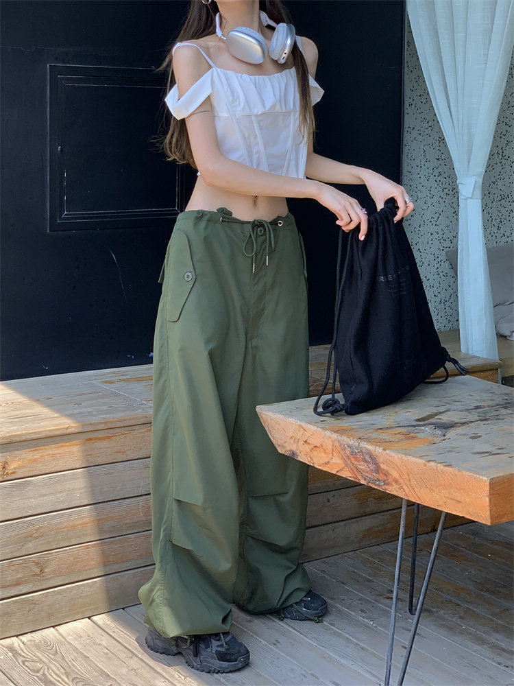 实拍实价 吊带短裤上衣 工装休闲长裤 95337