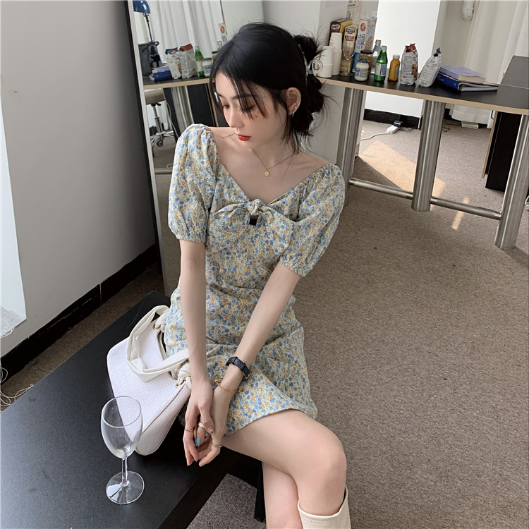 Summer floral bandage Short Sleeve Dress