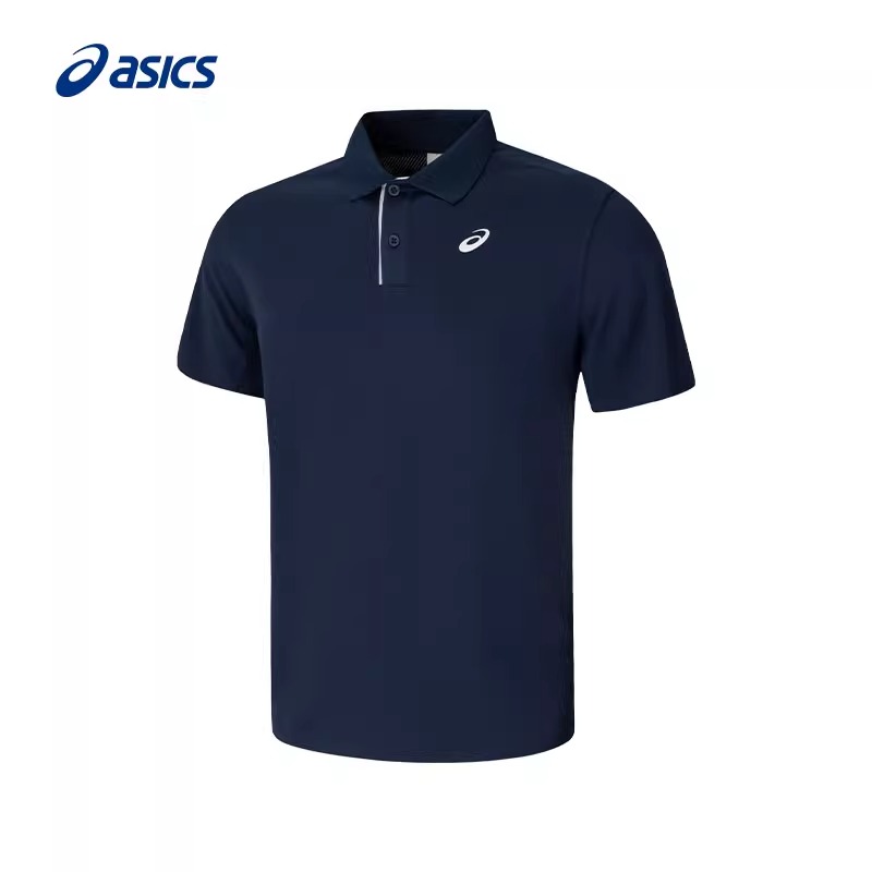 ASICS亚瑟士男子网球POLO衫25澳网新款翻领网球运动透气短袖T恤
