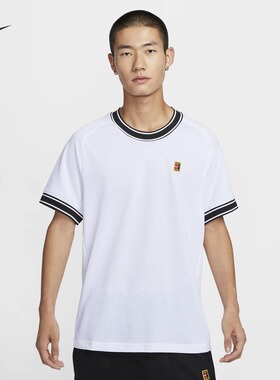 Nike耐克网球服男子2025温网新款快干透气运动T恤短袖上衣FN0319