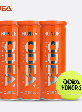odear欧帝尔网球学生业余训练高级比赛网球铁罐3粒装网球Honor