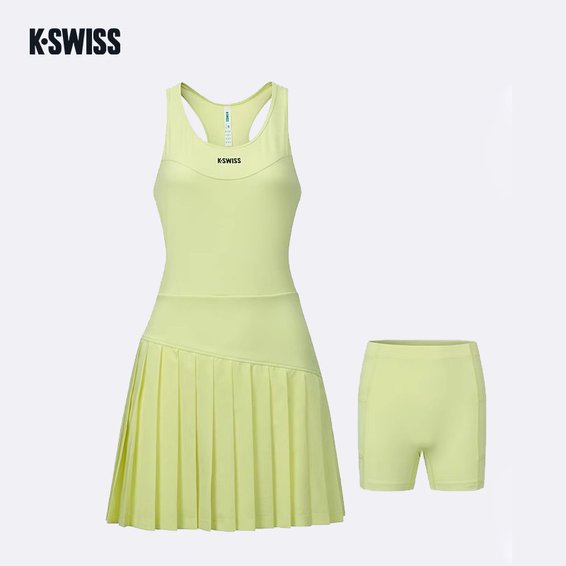 KSWISS盖世威网球服女25新款运动百搭网球裙百褶连衣裙1912129