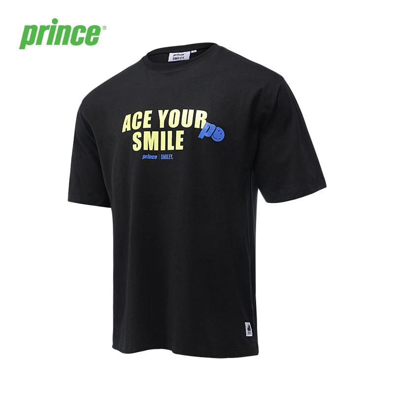 王子网球服新款PRINCE X SMILEY笑脸联名款男女款圆领T恤上衣短袖,运动/瑜伽/健身/球迷用品,网球上装,淘宝优惠券,粉丝福利购,淘宝优惠卷