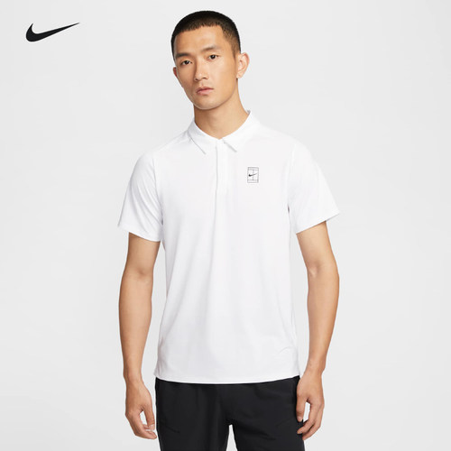 Nike网球polo衫男子 耐克翻领T恤透气速干球服运动上衣FZ6908-100