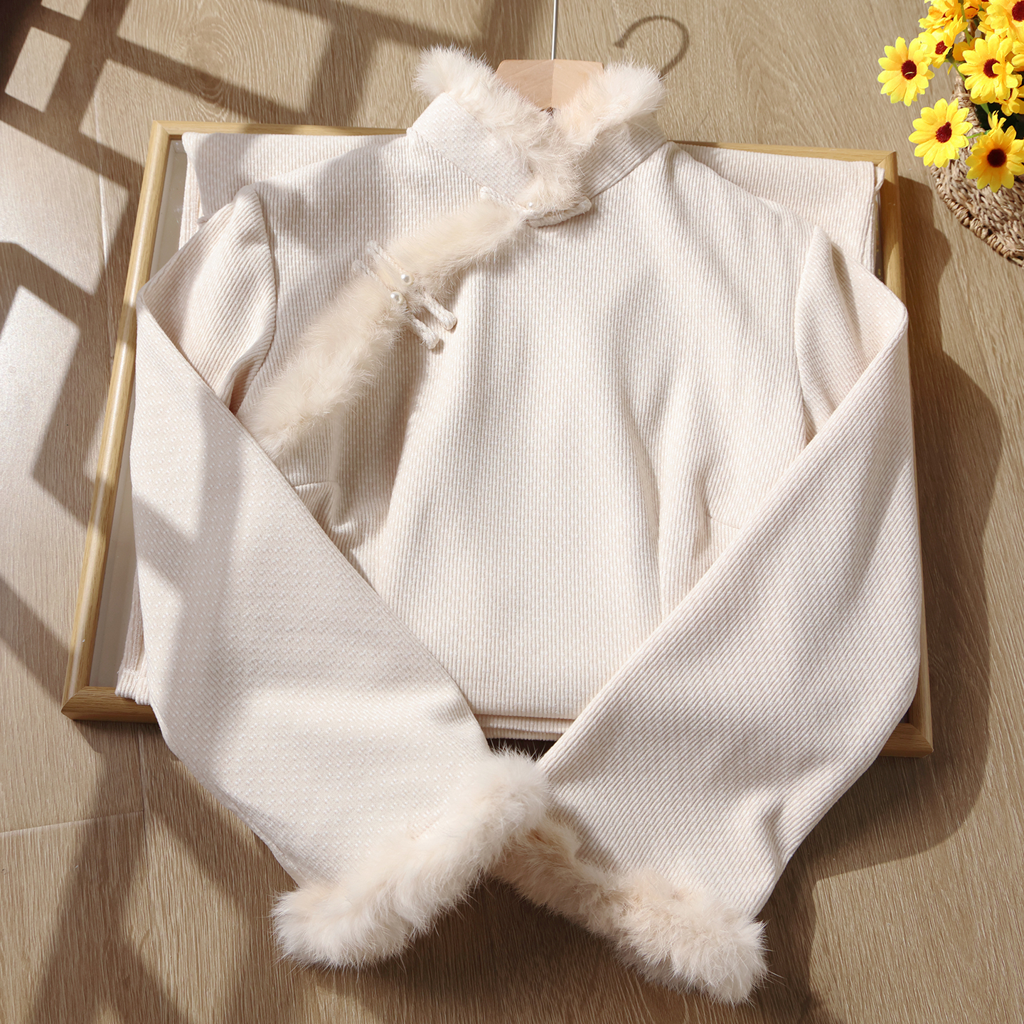 新中式旗袍白色冬装2025新款日常