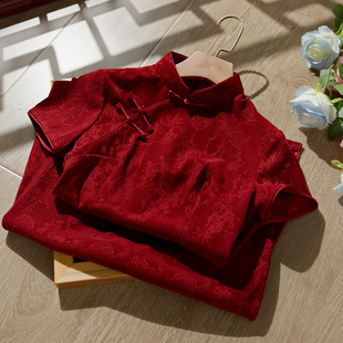 忆南栀红色旗袍2026新款绝美女新中式改良高级感出阁宴订婚敬酒服