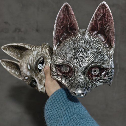 寂静岭f深水雏子狐面男常喜寿幸覆面 cos道具狐狸面具