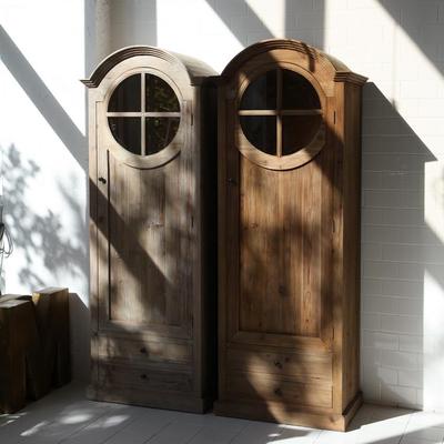 法式乡村田园衣柜储物柜谷仓巴恩风老杉木风化做旧莫尼卡家居