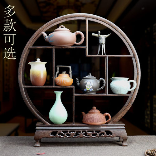 人居鸡翅木博古架茶壶中式多宝阁