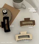 很内卷 拼色黑咖色大号发量多小姐姐bi入后脑夹抓夹 新款 emo