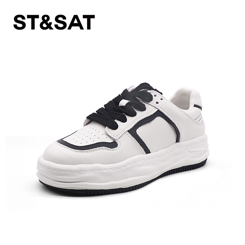 星期六厚底增高休闲小白鞋