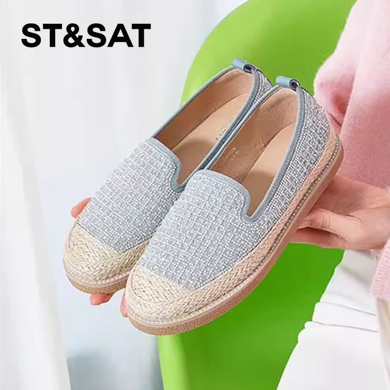 星期六甜美百搭一脚蹬渔夫鞋女