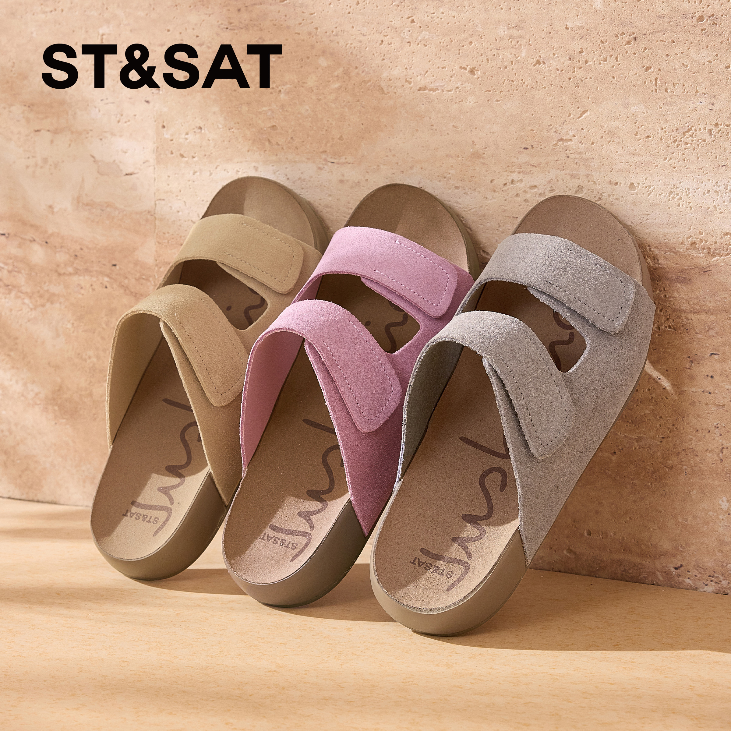 星期六软底一字型外穿勃肯鞋