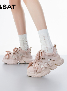 St&Sat/星期六春秋系带老爹鞋厚底增高运动休闲鞋女SS32112D47