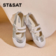圆头平底一字带玛丽珍单鞋 St&Sat 星期六春秋新款 女SSC2111C9R