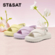St&Sat 女SSD2115W10 厚底增高一字带露趾休闲凉鞋 星期六夏季 新款