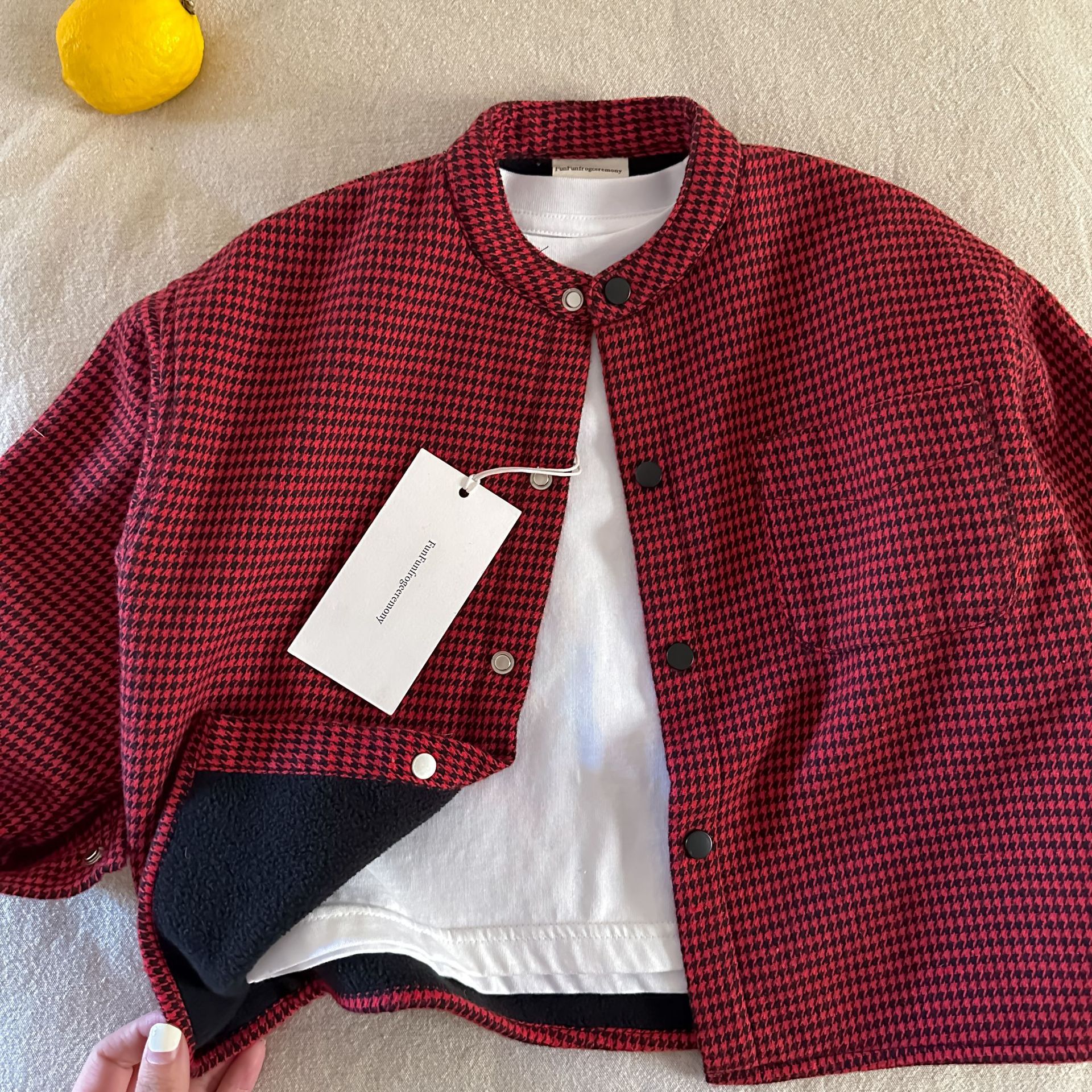 不二妈衬衣外套加绒冬季保暖韩版