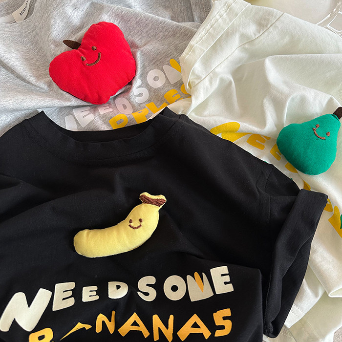 儿童T恤男薄款2024夏季新款小童立体水果上衣洋气宝宝短袖T女纯棉,童装/婴儿装/亲子装,T恤,淘宝优惠券,粉丝福利购,淘宝优惠卷