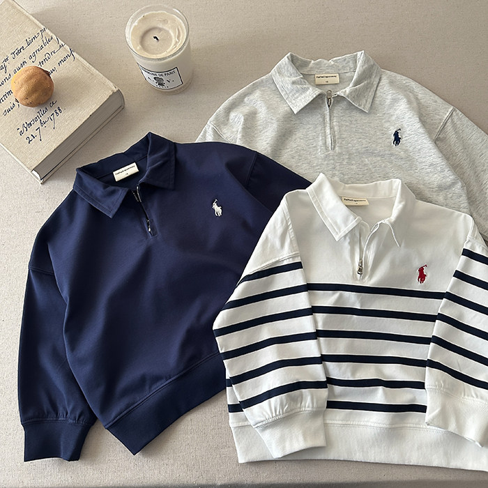 儿童POLO衫男2025春秋款小童POLO领T恤条纹宝宝纯色打底衫女洋气,童装/婴儿装/亲子装,儿童POLO衫,淘宝优惠券,粉丝福利购,淘宝优惠卷
